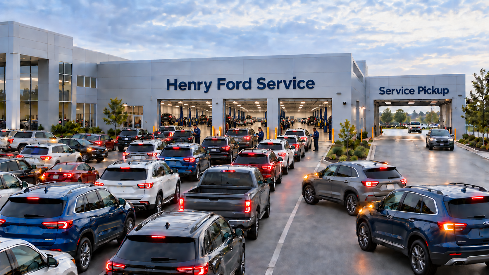 Why Automotive Scheduling Software Crumbles the Day of the Appointment 2 image of a full autoshop because of improved workflow 360 Automotive Scheduling Software